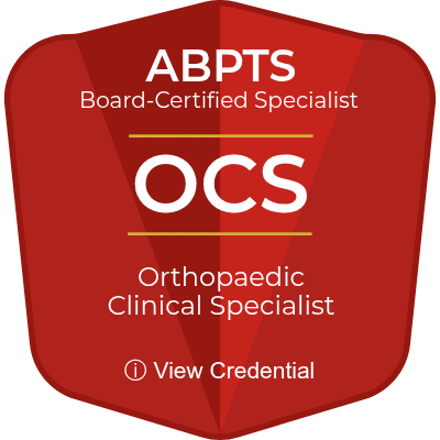 ABPTS Board-Certified Orthopaedic Clinical Specialist badge